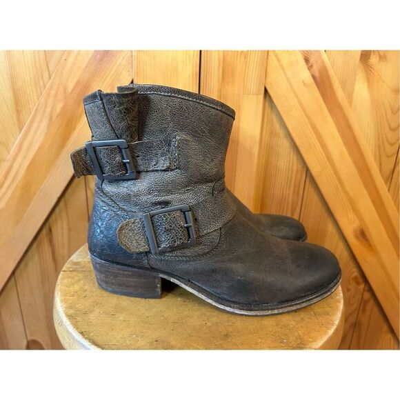 SEYCHELLES Women's "Weekenders" Grey Leather Ankle Boots Size 8 - Picture 1 of 8